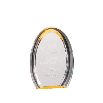 7" Oval Gold Halo Acrylic Award