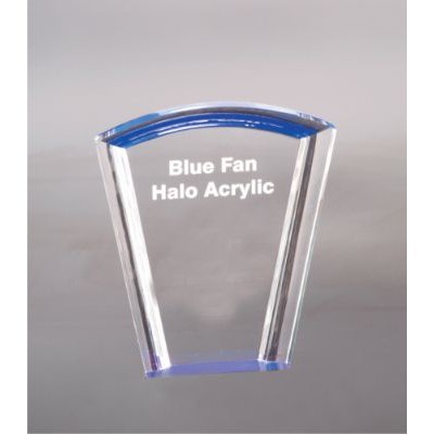 7" Fan Blue Halo Acrylic Award