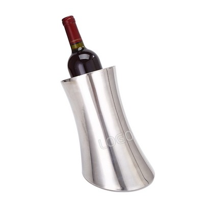 Angled Stainless Steel Double-Wall Wine Cooler