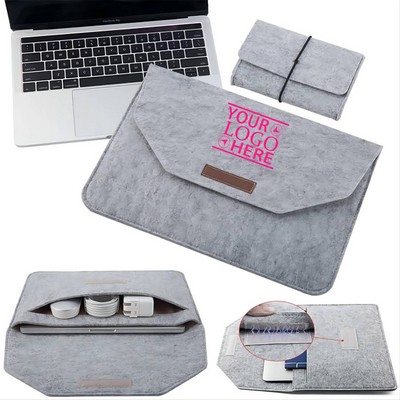 Two-in-One Felt Laptop Sleeve