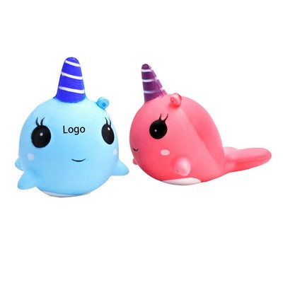 Squishy Narwhal Squeeze Toy Stress Reliever