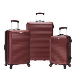 Traveler's Choice® Elite Savanah Hardside Spinner 3 Piece Luggage Set (Burgundy)