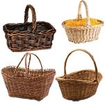 Oval Wicker Gift Basket w/Top Handle (20 1/2"x14 1/2"x6 1/2")