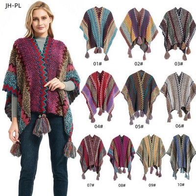 Knit Shawl Wrap Poncho Cape for Women