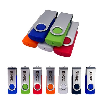 8 GB Swivel Flash Drive MOQ 100pcs