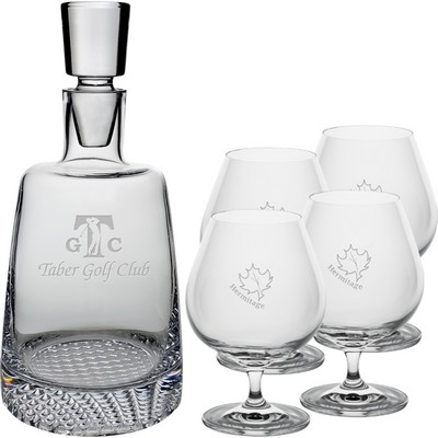 Finland Decanter & 4 Brandy glasses