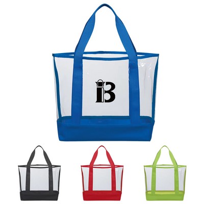 Two-Tone Clear Boat Tote Bag