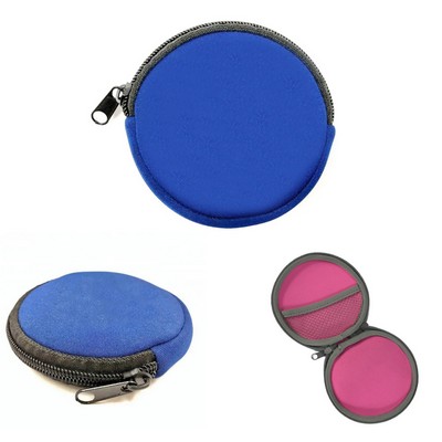 Neoprene Coin Purse Zip Mini Wallet