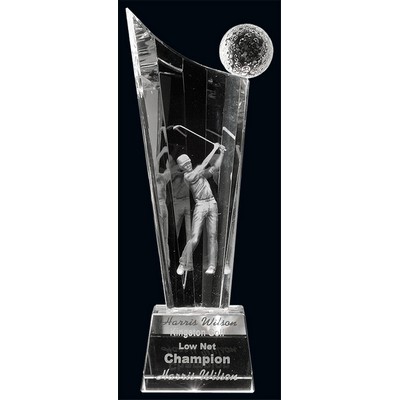 Optic Crystal 3D Laser Award, Award Trophy, 8"