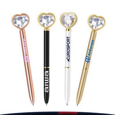 Heart Diamond Metal Pen