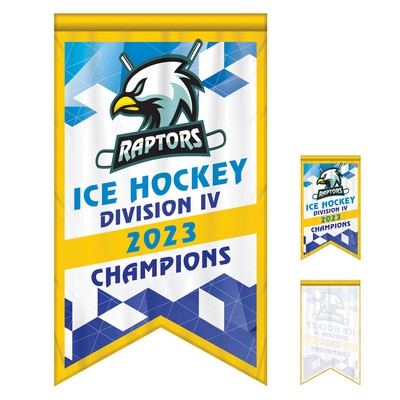 3' x 5' Championship Banner Single Sided Dove Tail Cut