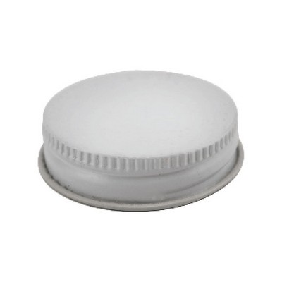 33mm White Metal Screw-On Lids for 32 oz. Boston Round