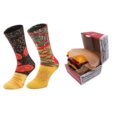 Cozy Burger Socks Box - 3 Pairs