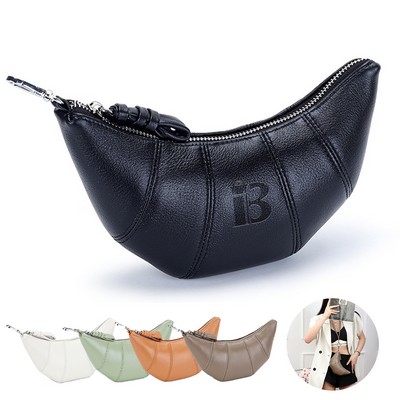 Genuine Leather Hanging Neck Phone Bag