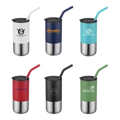 16 Oz Tumbler with Straw