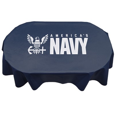 Oval Vinyl Tablecloth With Logo