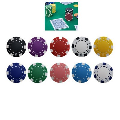 Elite Stripe Design Poker Chips - Set of 6