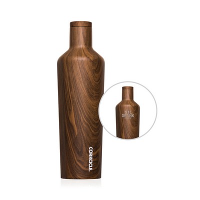 Corkcicle 25 Oz. Classic Canteen - Walnut Wood