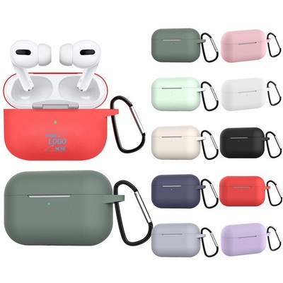 AirPods Protective Silicone Cover with Keychain Clip