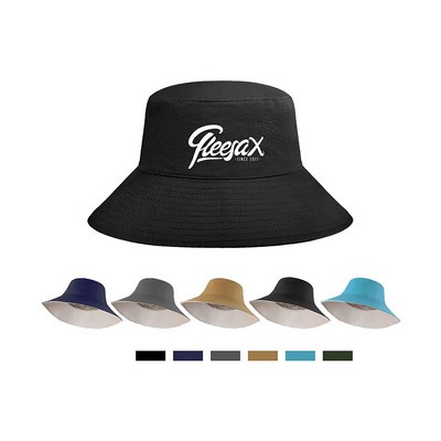 Unisex Wide Brim Reversible Bucket Hat