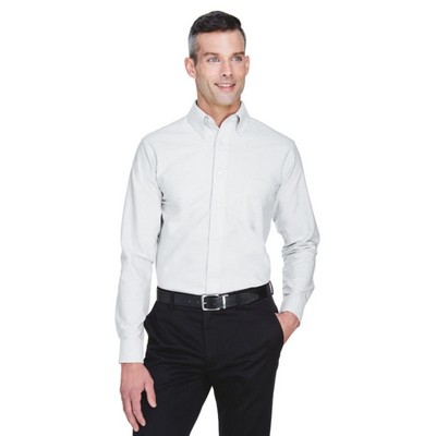 UltraClub Men's Classic Wrinkle-Resistant Long-Sleeve Oxford