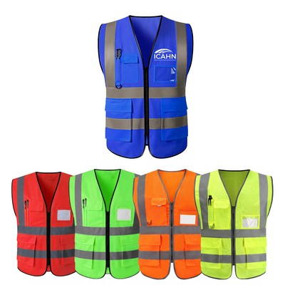 Reflective Safety Vest w/Pockets