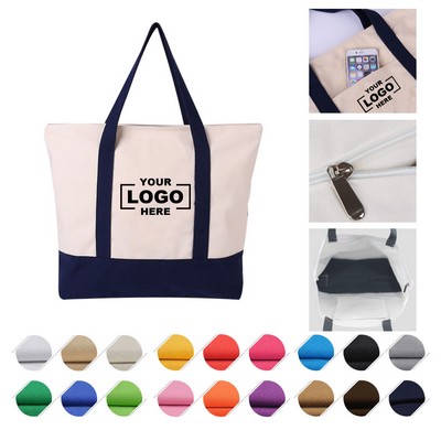 Full Color Customizable Canvas Tote Bag Carrier Reticule