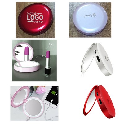 3-in-1 LED Mirror w/ Power Bank