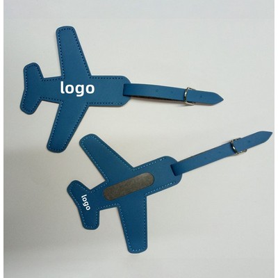 PU Air Plane Shaped Luggage Tag