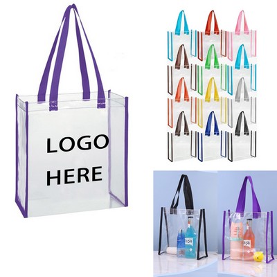 Stadium Approved Clear Transparent Pvc Tote Bag (12"X12"X6")