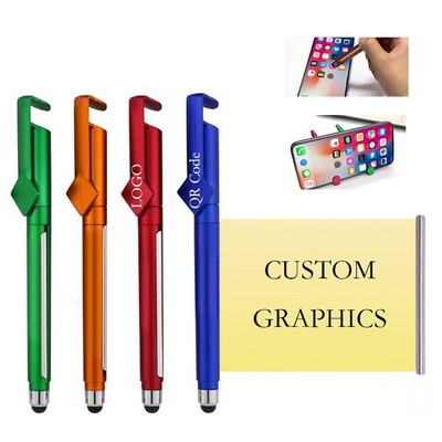 3 in 1 Stylus Banner Pen with Phone Stand