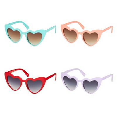 Rose Angled Pop Heart Women's Sunglasses