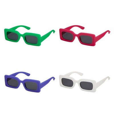 Vintage Rectangle Pop Colors Women's Sunglasses