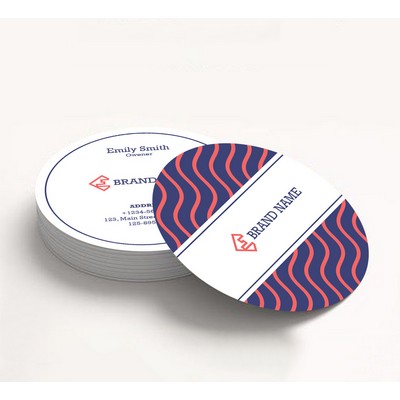 Circle Business Cards - Printed Front and Back (2.5" dia)