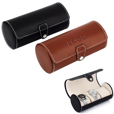 Leather Travel Watch Case Roll Organizer