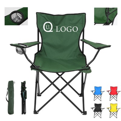 Folding Chair W/ Armrest Carrying Bag