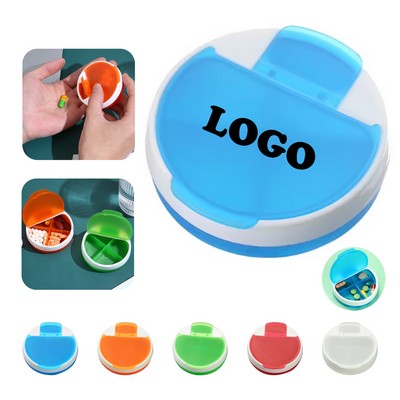 Four-Compartment Round Travel Pill Box(Custom)