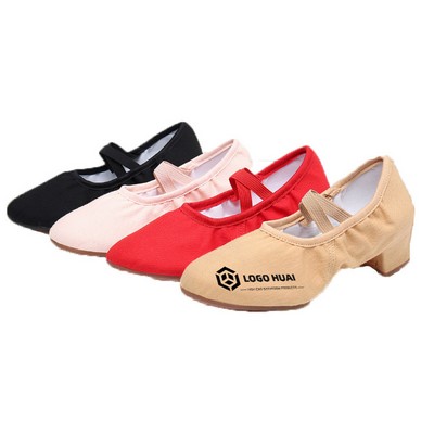 Soft Canvas Teacher Ballet Shoes