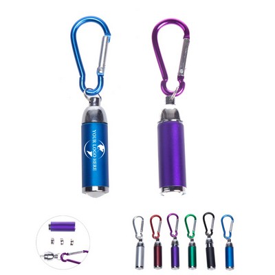 Mini Auminum Flashlight W/ Carabiner