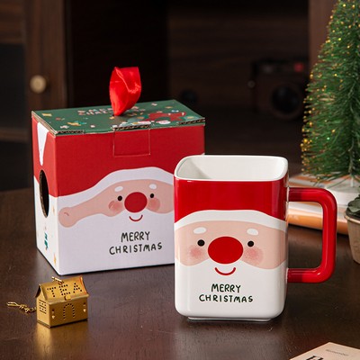 Square Santa Ceramic Mug