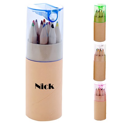 Colors Painting Writing Pencil sets W/ Sharpener case