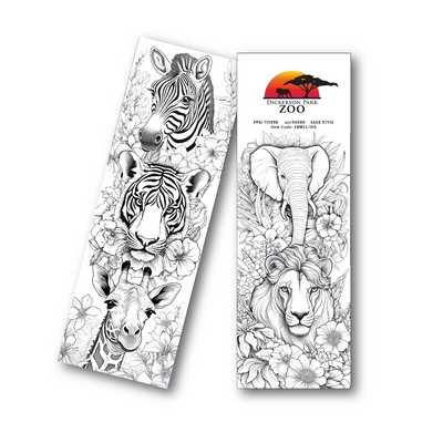 Safari Coloring Bookmark