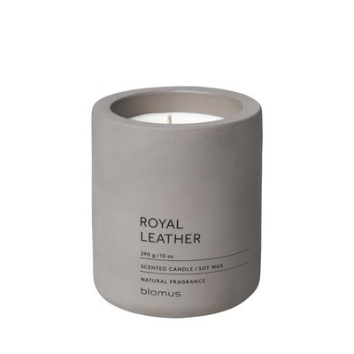 Blomus Fragra - Large Candle In Concrete Container - Royal Leather