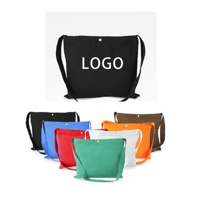 Reusable Canvas Button-up Tote Bag with Handle