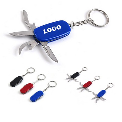 Outdoor Multi-Function Folding Knife Keychain