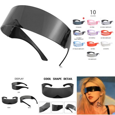 Futuristic Cyclops Cyber Visor Sunglasses