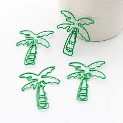 Tinplate Boxed Coconut Tree Paperclips