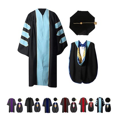 Doctoral Graduation Gown, Hood and Tam 8 Sided