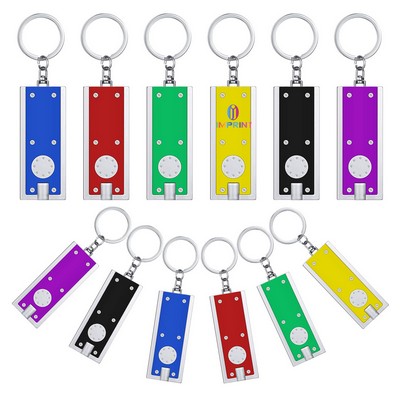 Mini LED Keychains Light Torch Flashlight Key Ring