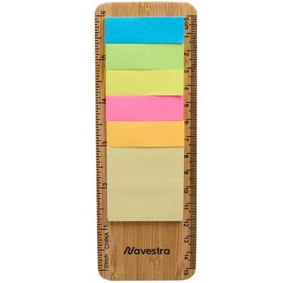 FSC® Certified Bamboo Ruler with Sticky Notes